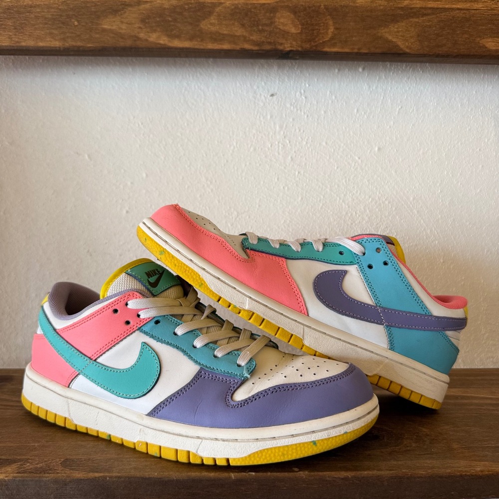 Nike Dunk Low SE‎ Easter Candy Womens 8.5 DD1872-100 Multicolor Pastel Sneakers